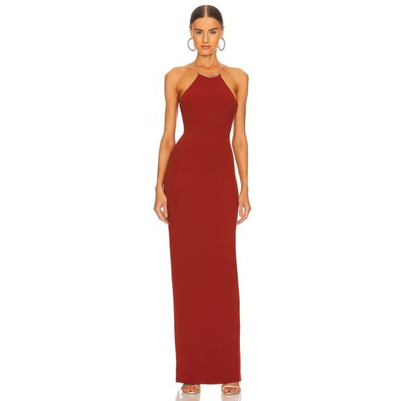 Nookie Lexi Chain Gown in Rust NWT Size Large - Picture 1 of 4